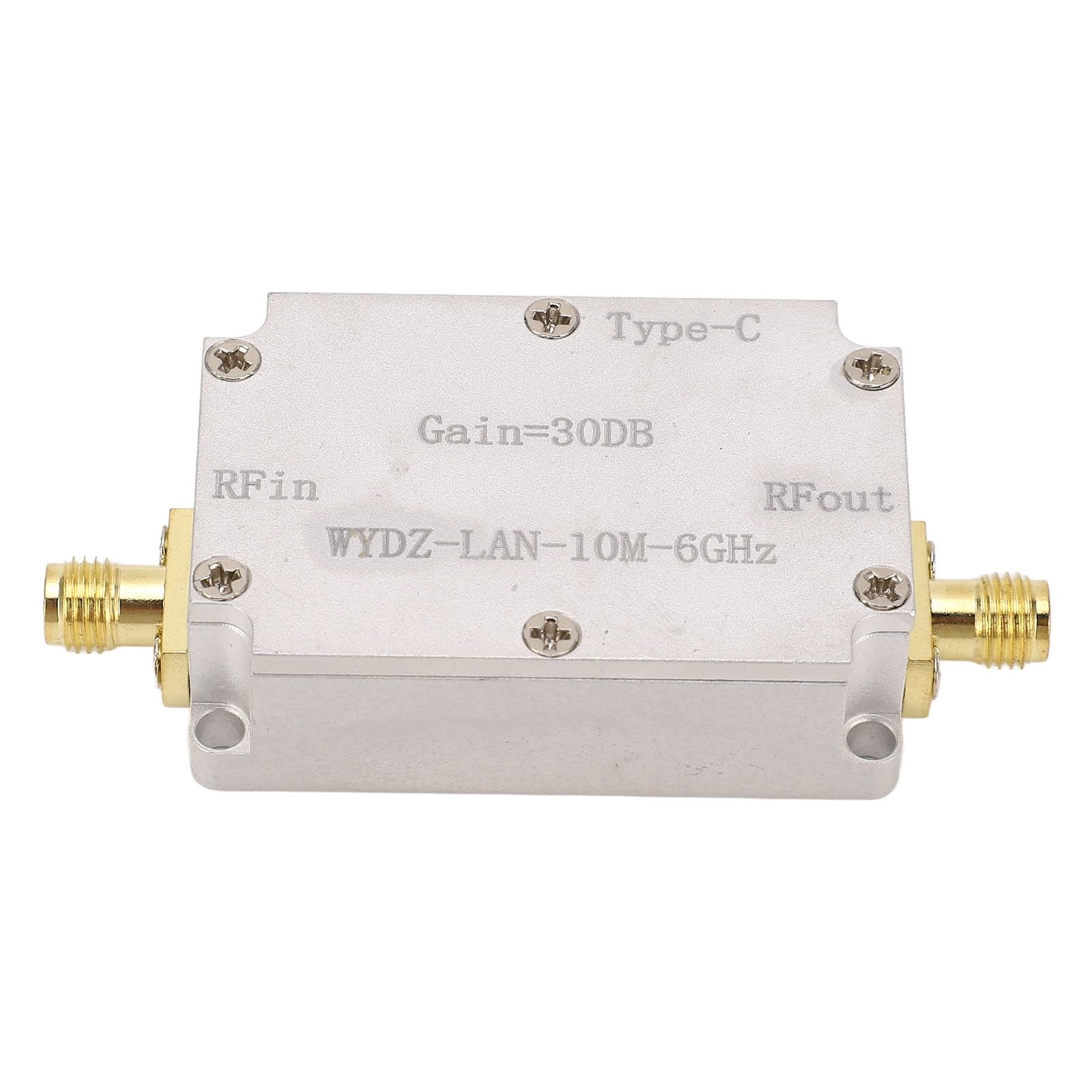 RF WideBand Amplifier, Wide Coverage 10M?6Ghz Low Noise Amplifier LNA 30dB Gain Stable Transmission for Reception