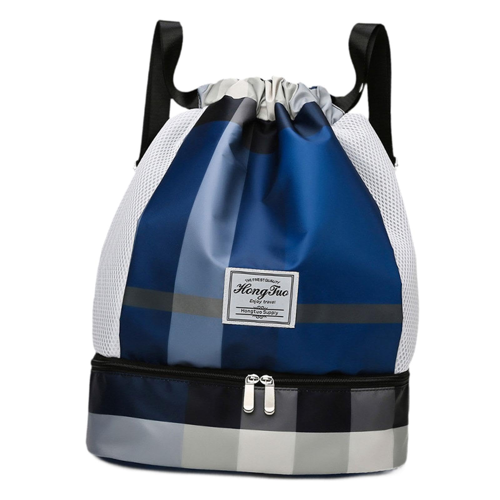 Women Gym Backpack Portable Water Resistant Travel Lightweight Beach Gym Bag Blue-picture-43