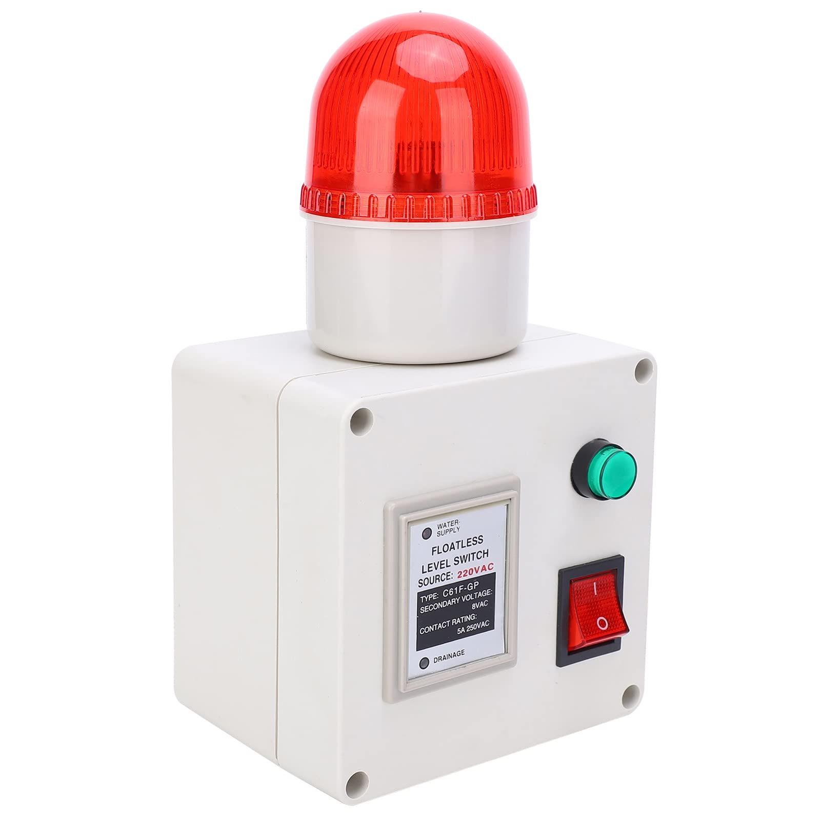 Capteur D'alarme de Niveau d'eau en Acier Inoxydable 90dB avec Bouton Silencieux pour Détection de Réservoir à Poissons, Citerne, Piscine jusqu'à 15m