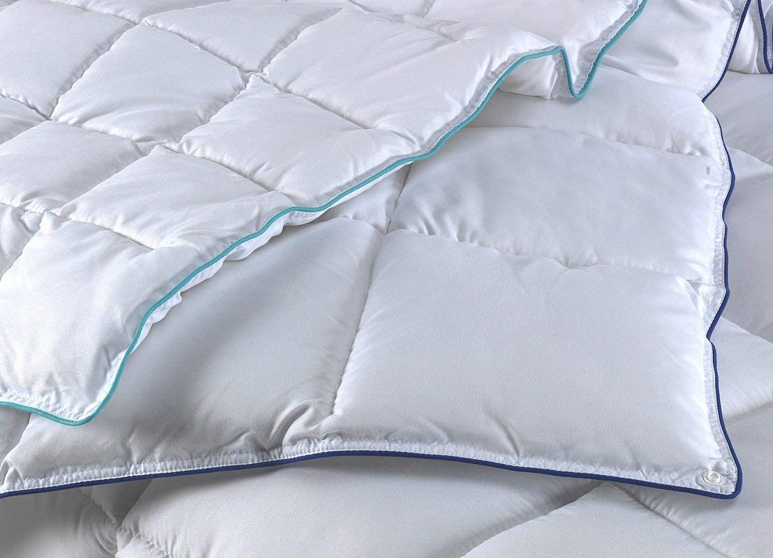 SABANALIA Edredon Nórdico 4 Estaciones Cama 180 260x240 150+350g | Dos capas independientes unidas por Easy-Clip. Hipoalergénico, tacto plumon, lavable a 60 grados.