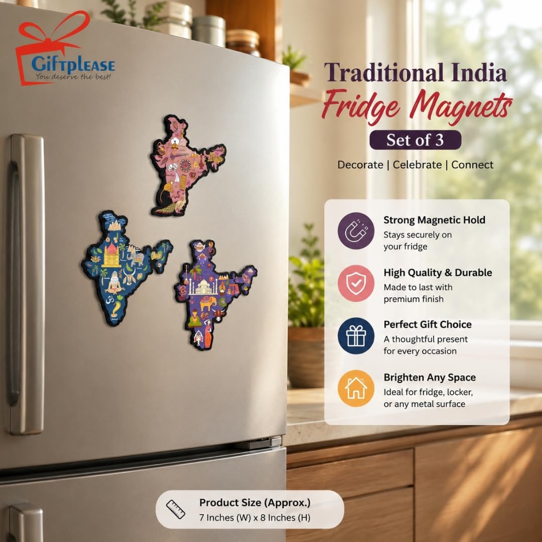 India Fridge Magnets - Set of 3 | Travel Decor -2 India Fridge Magnets - Set of 3 | Travel Decor -2
