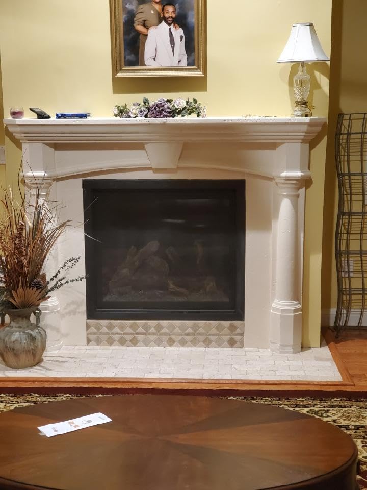 Image of Artisan Cast Stone Noncombustible Fireplace Mantel Surround
