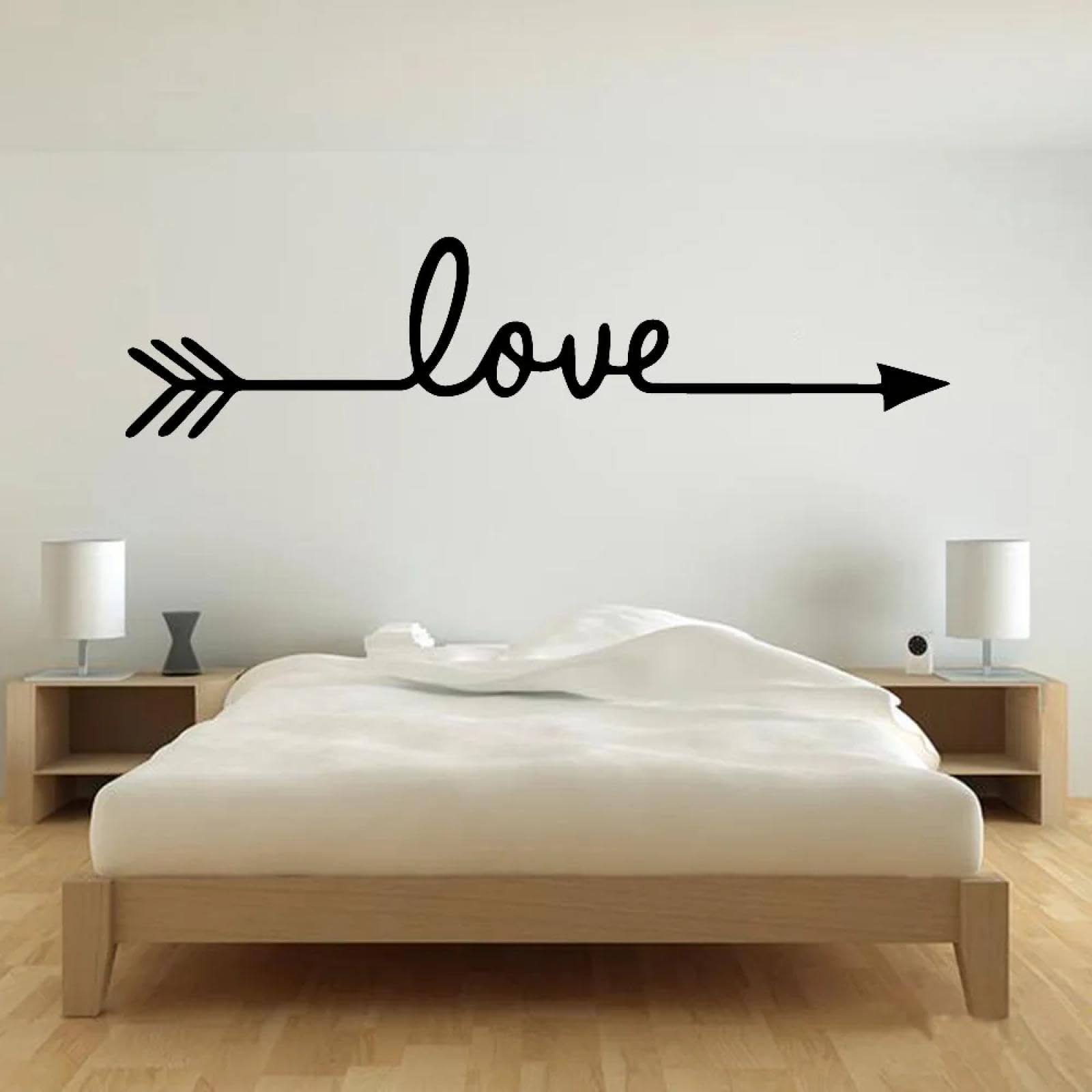 WEIMEIJIE Love Arrow Wall Stickers Living Room Bedroom Vinyl Wall Stickers Cute Wall Stickers Children's Room Boys Girls' Room Decals