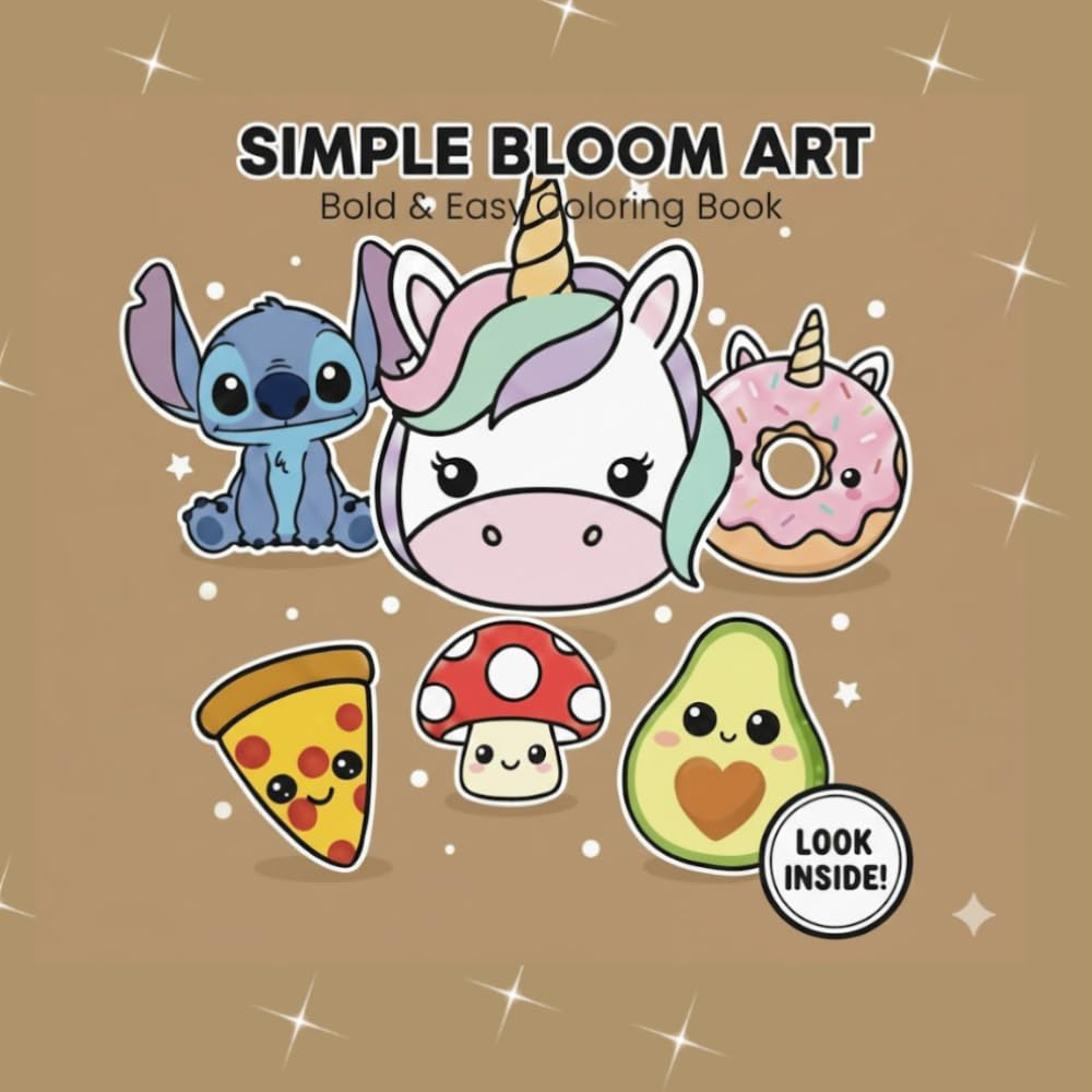 Simple Bloom Art: A Relaxing Line Art Coloring Book for All Ages | Inspiring Quotes (Bold & Bloom Coloring Series)