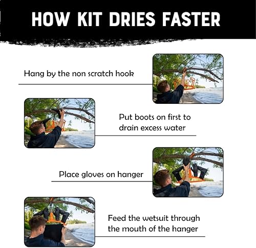 Miniatura 4 de El colgador de traje de neopreno es un colgador resistente de secado rápido para trajes de neopreno, guantes y botas (gris V2)