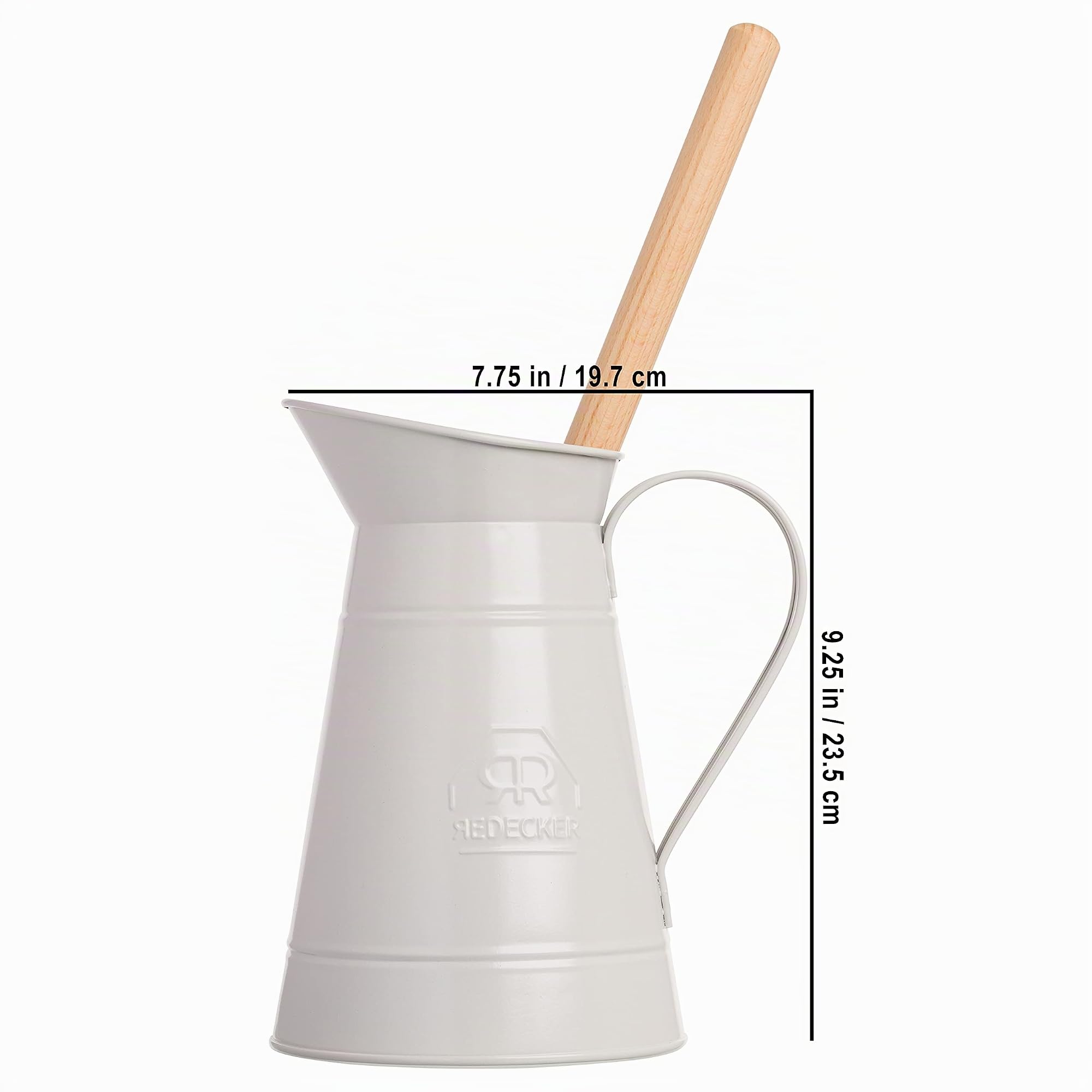 Bürstenhaus Redecker - Escobilla de inodoro con jarra de metal, color blanco