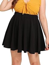 FRAULEIN Women's Plus Size Skater Skirts with Inner Shorts [Size- XL (34) and 3XL(38)]