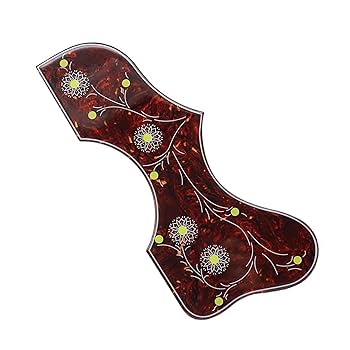 Amazon | 右手の花柄装飾セルロイドギターピックガードアンチ