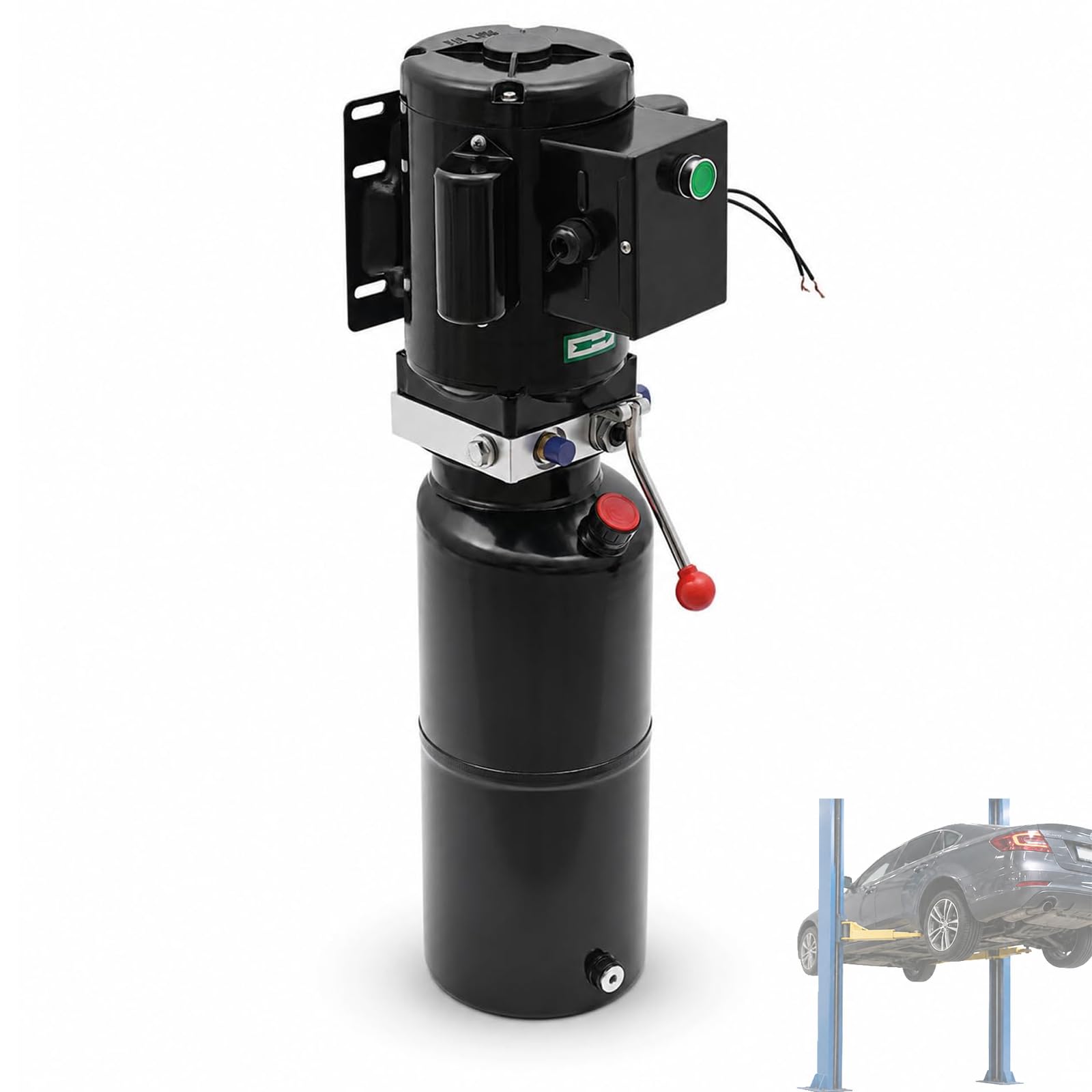 Grupo hidráulico 220 V 2,2 kW, bomba hidráulica de efecto simple con depósito 10 L, planta hidráulica para puente elevador de coche, taller de garaje auto