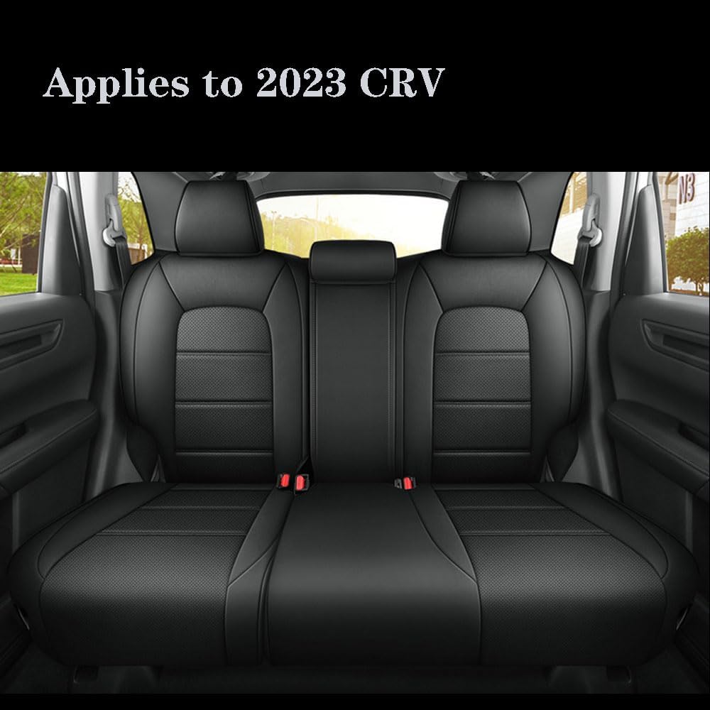 CocheFamilia Custom Fit Civic Seat Cover Full Set for Honda Civic 4 Door (Hatchback 2022-2025 Sport Touring)&(Hatchback 2022-2024 EX-L) 5-Seats Full Set,Leather Seat Protector (Black)
