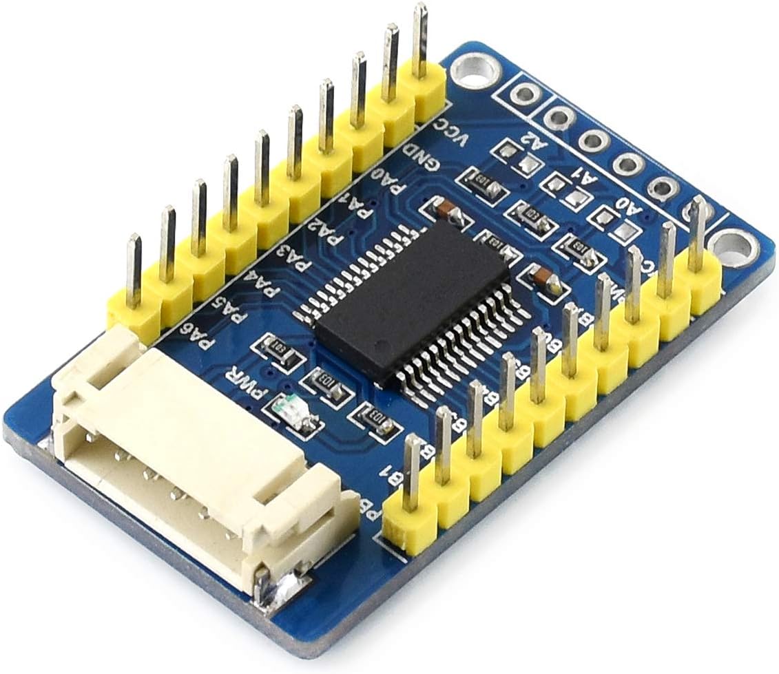 Waveshare MCP23017 IO Expansion Board I2C Interface Expands 16 I/O Pins Compatible with Both 3.3V and 5V Levels