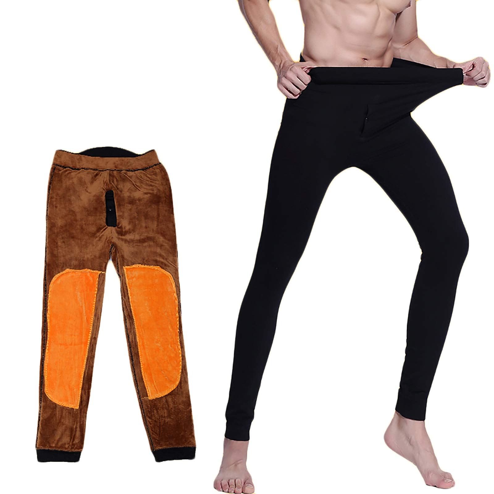G&F Hombres Pantalones Térmicos Calzoncillos Largos Calentar Capa Base Pantalones Interior Leggings Pantalones Invierno