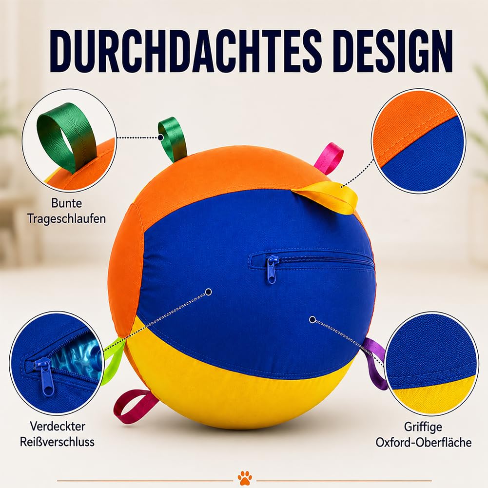 Generisch Herding Ball für Hunde und Herding Ball Hund für Übungen, Hundeball Groß Sowie Bälle für Hunde für Draußen, Robuster Hüteball für Viel Bewegung im Garten Hinter Dem Haus (E, 55c'm)