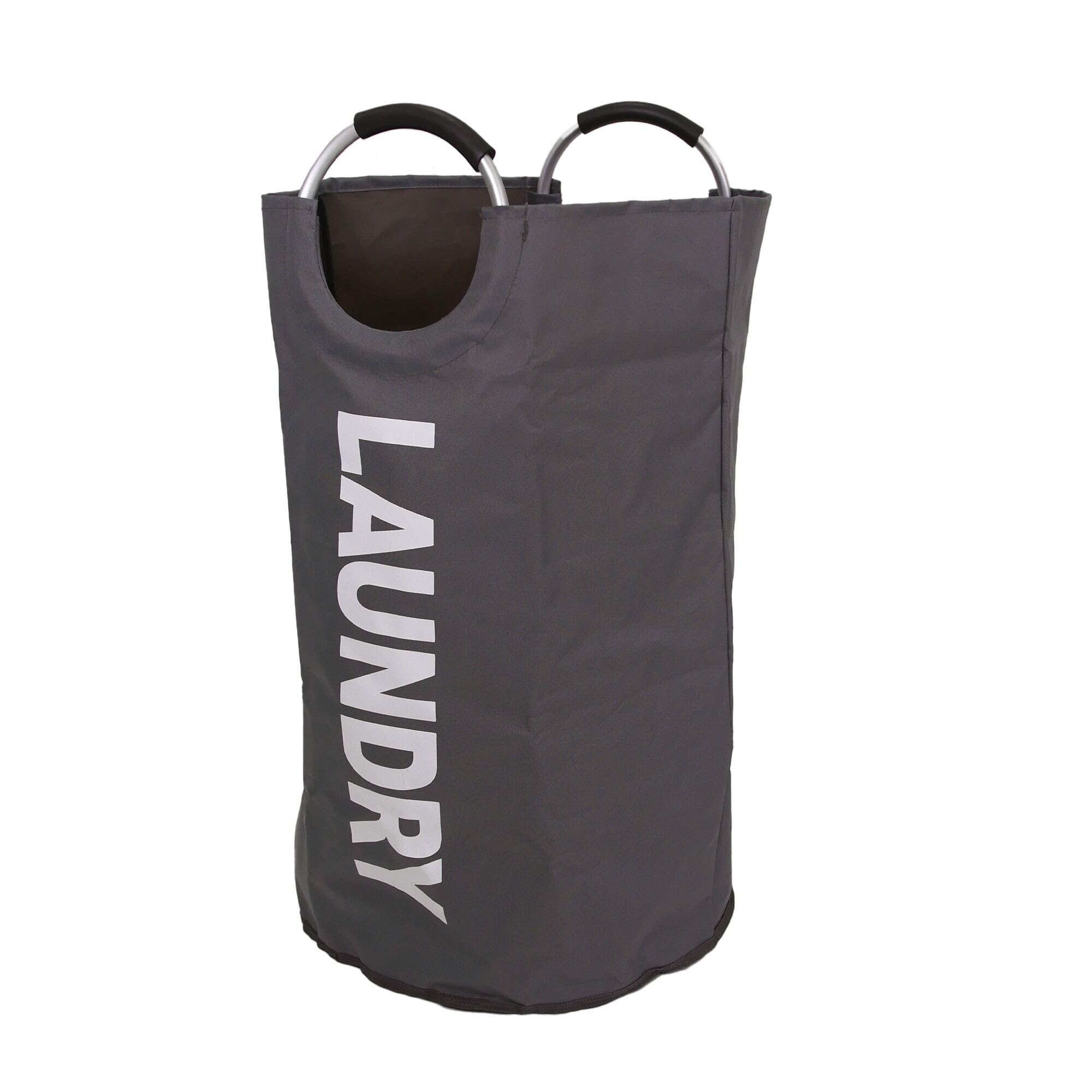 Libbi Lou Grey 125L Laundry Bag/Waterproof Laundry Hamper With Aluminium Handles | Easy Storage | 79X43cm (Grey)