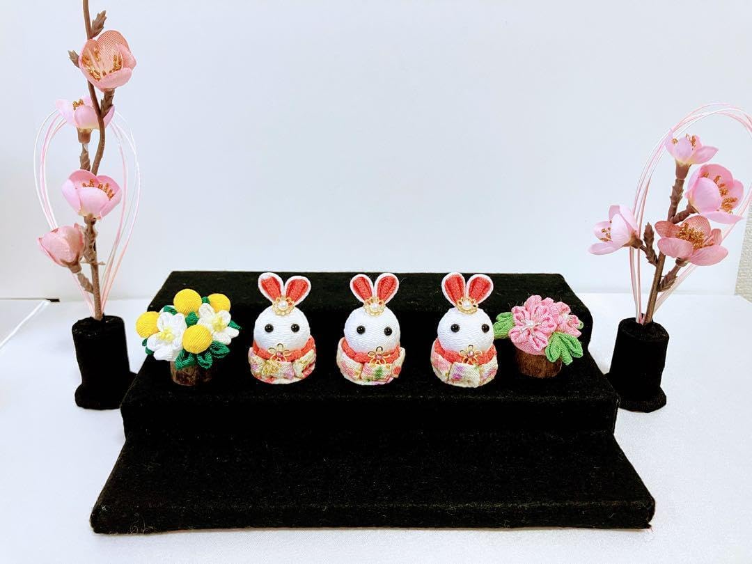 つまみ細工 おひなさま 雛飾り うさぎ（No.10） お雛様 つまみ