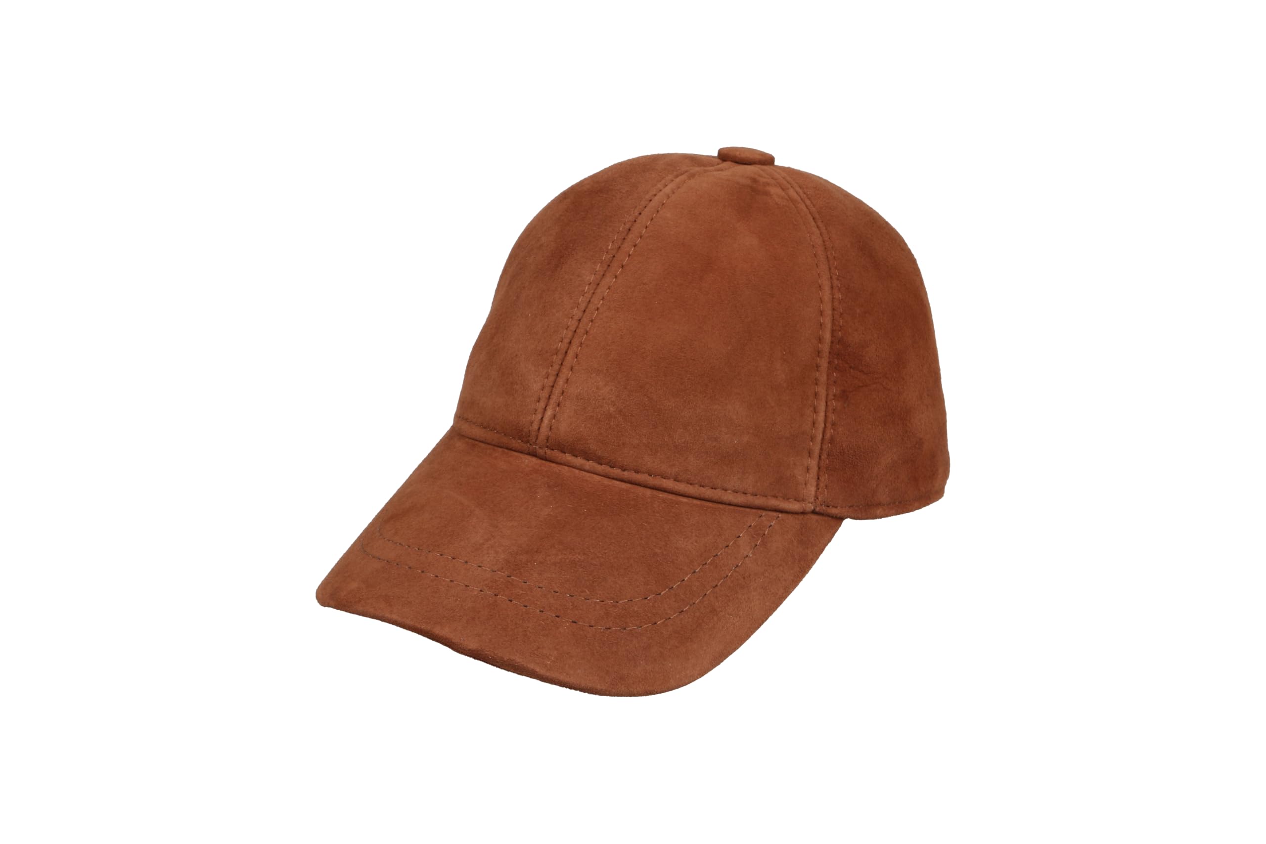 Czapka baseballowa unisex ze skóry zamszowej
