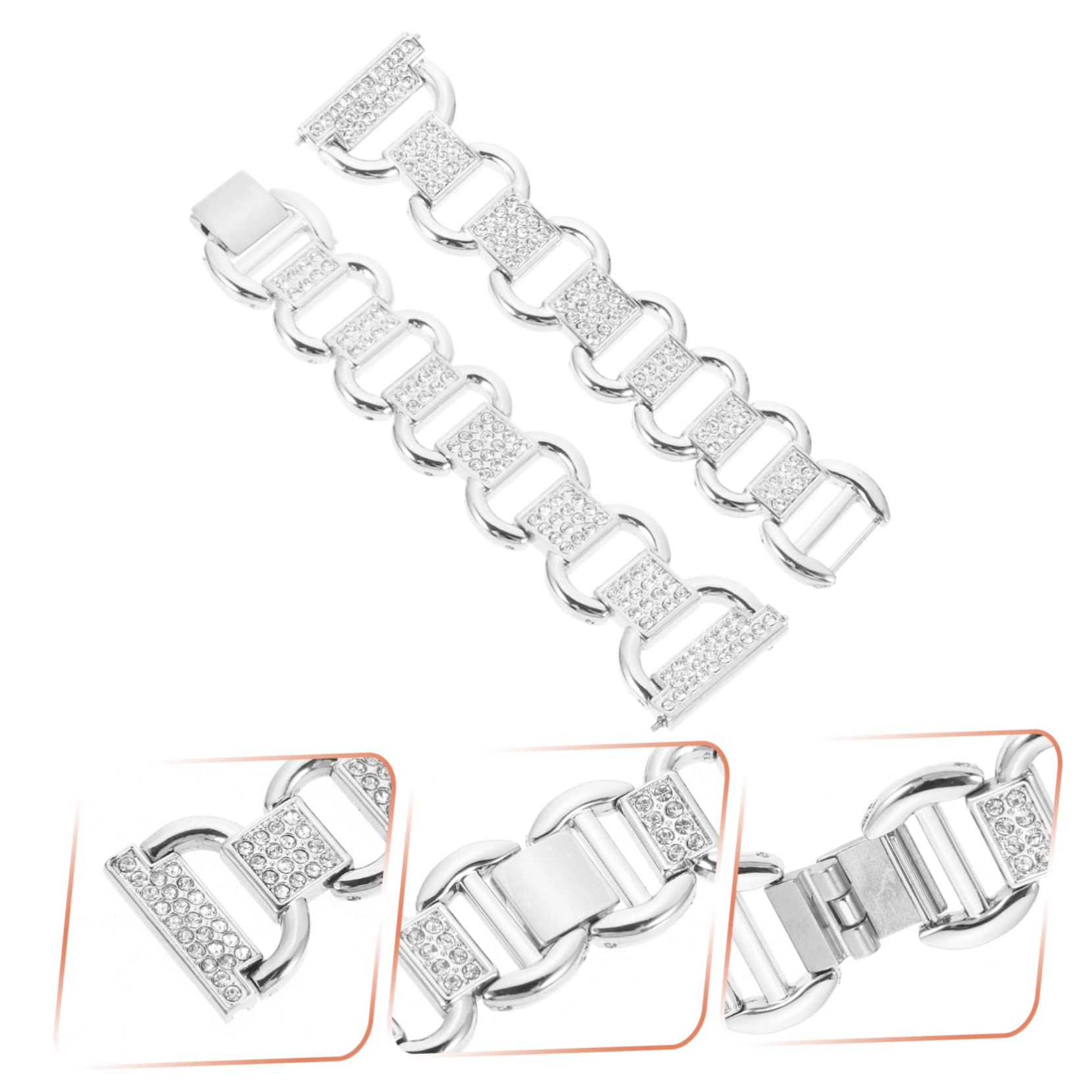 Levemolo Rhinestone Metal Watch Band Replacement for Watch Elegant Wrist Strap Comfortable Design for Everyday Wear Stylish Finish