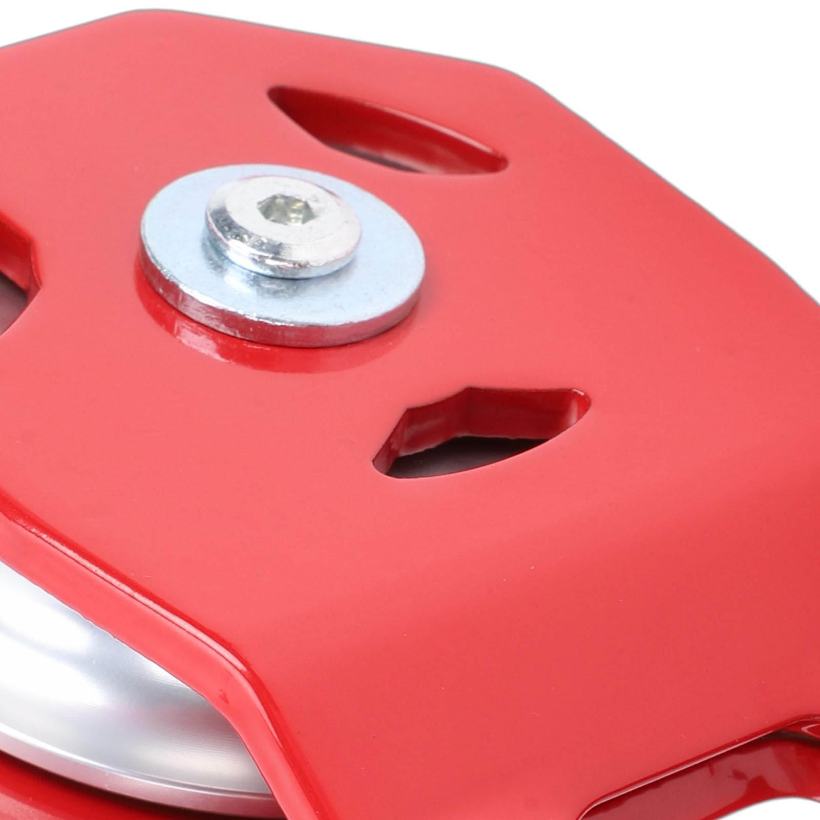 Aramox Polea de Arrastre para Cabrestante 8 Toneladas, Polea de Acero y Aleación de Aluminio de Alta Resistencia Roja Diámetro Máximo de Cuerda 15mm para Camiones Tractores ATV UTV