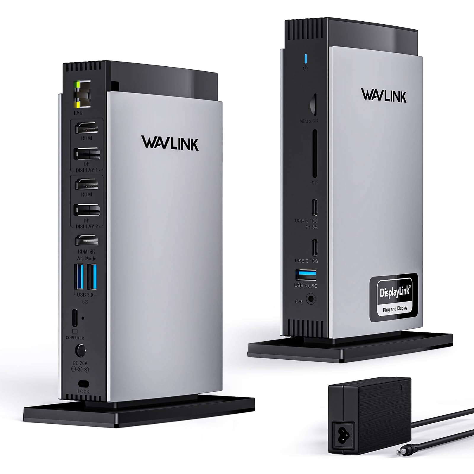 WAVLINK Displaylink Docking Station Triplo Display 4K+Dual 2K, 3 HDMI, 2 DP | USB C Dock, 5 USB C/A, 100W di Ricarica, Ethernet, Audio, SD/TF, Compatibile con Windows/Mac M1 M2 M3 M4 M5 MacBook Neo