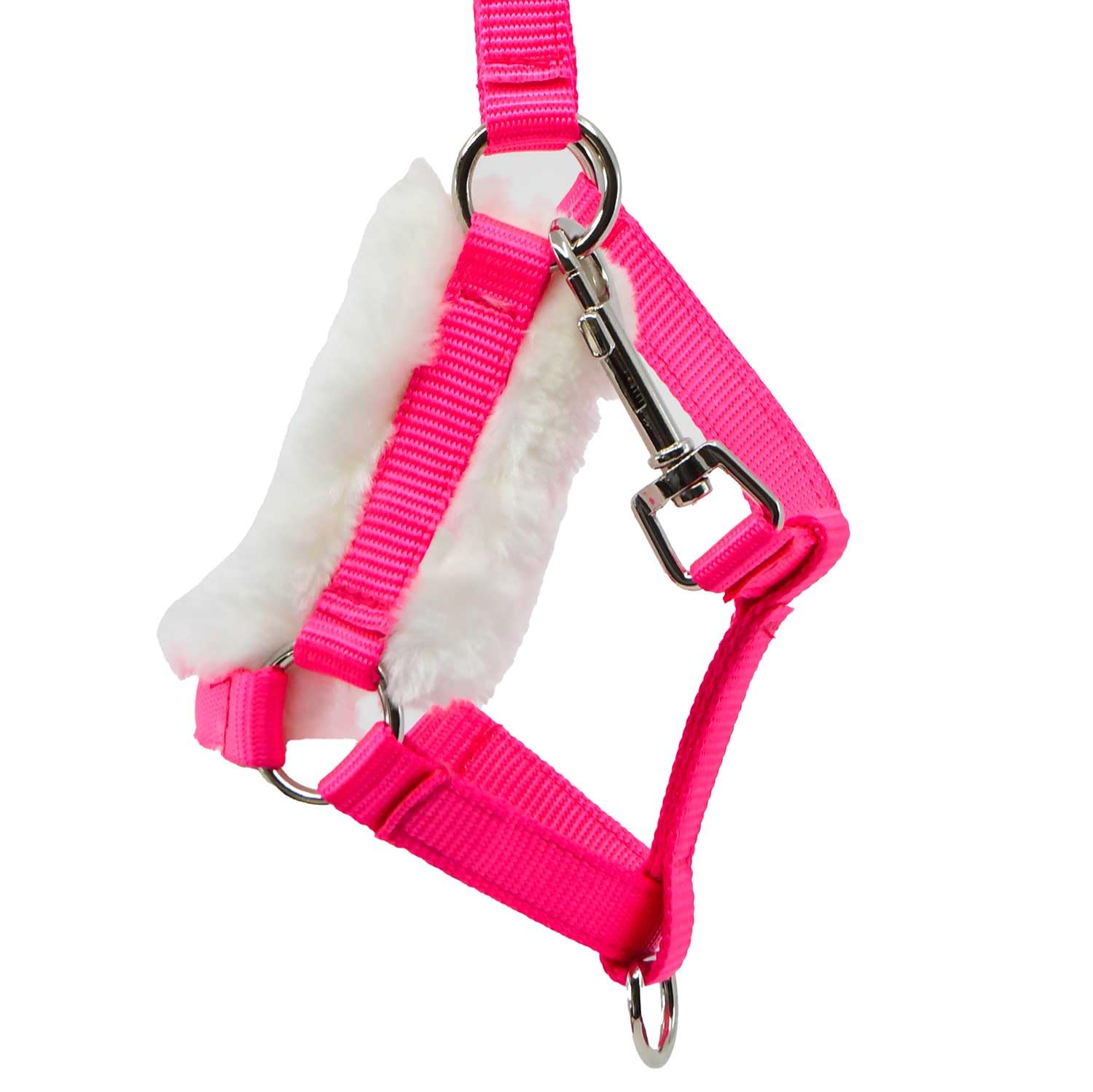 Hobby Horse Zubehör-Set Halfter Muscheltier Rosa mit Führstrick und Insektenmütze für Hobby Horsing Aktivität.