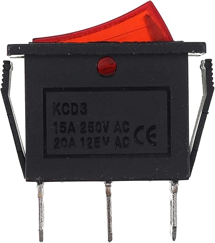 Miniatura 3 de 120927-24 Interruptor basculante de 120 voltios encendido apagado para chimeneas eléctricas FMI Desa (1 PCS)