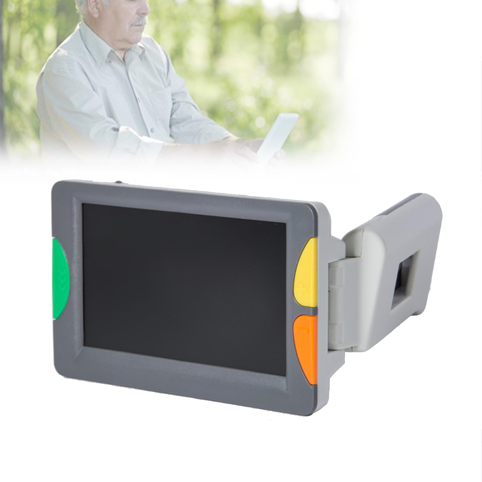 Ręczna cyfrowa lupa LCD, przenośna elektroniczna lupa wspomagająca czytanie, pomoce wizualne dla osób niedowidzących, zoom 2x-32x, 15 trybów kolorów, składany uchwyt