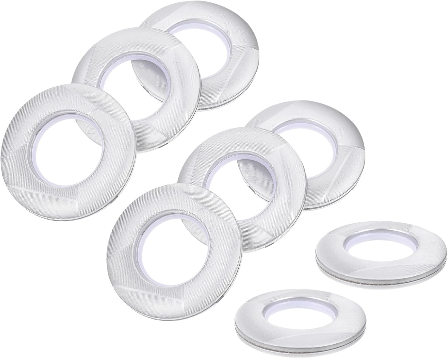 80 Pcs Self-Locking Perforated Curtain Rings for Roman Shades Noise-Reducing Plastic Curtain Clips for Home Decor and Drapery Installation