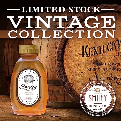 Smiley Honey, Miel Tupelo Añejada en Barril 16oz miniatura 3