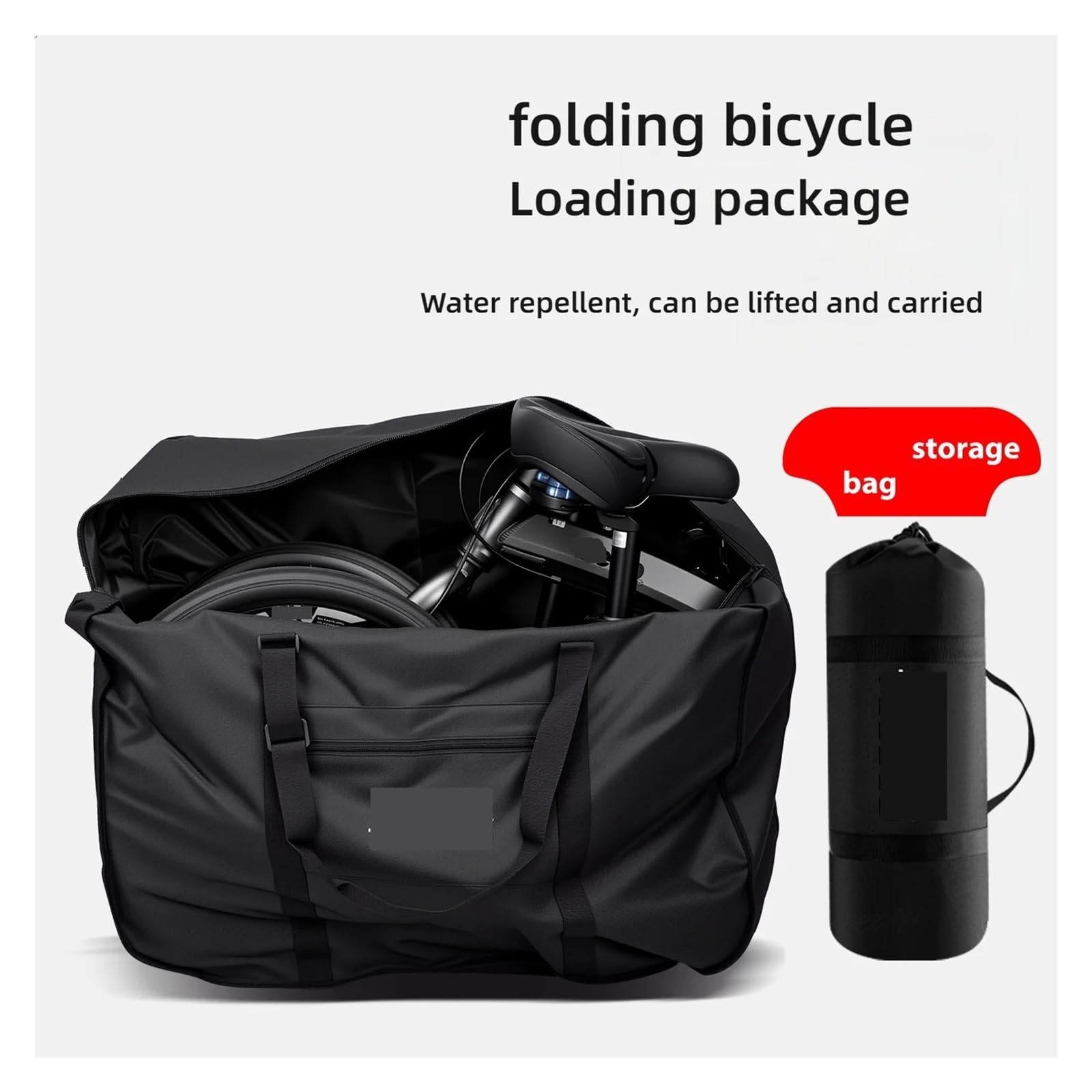 Sac de chargement de vélo pliant, sac de rangement de 20 pouces, sac de vélo Portable anti-éclaboussures, sac suspendu pliable