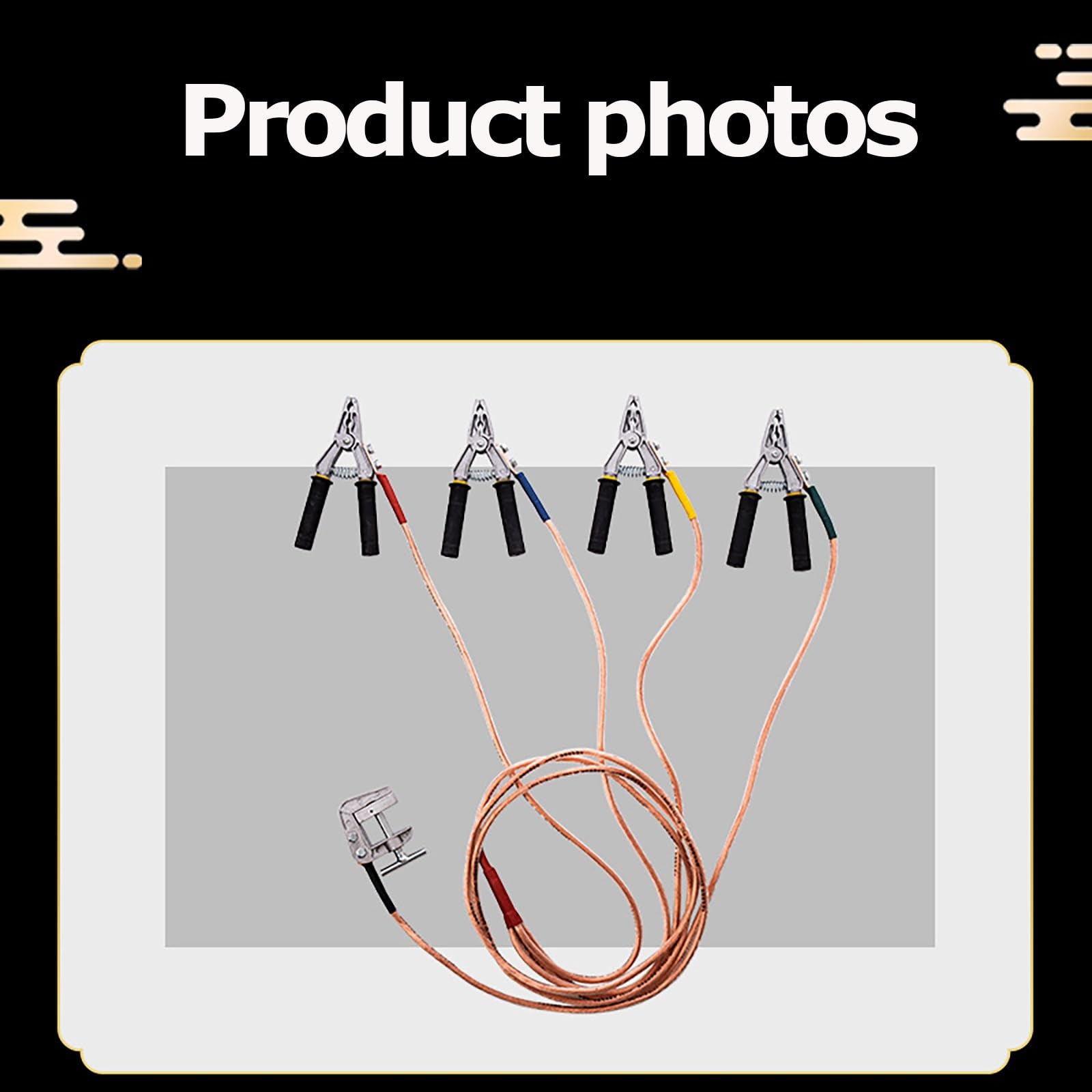 Cable De Puesta A Tierra De Cobre Puro De 9, 18 Y 30 M (30/60/100 Pies), 4/6/10/16/25 Mm², Flexible, for Soldar, Con Terminales Y Aislamiento De PVC Resistente A Altas Y Bajas Temperaturas(30ft,4mm2)