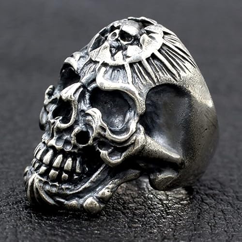 Devil Skull Ring 925 Sterling Silver Rings Handmade Skull Jewelry S925 Death Skull Rings For Gifts (9) #TOP2
