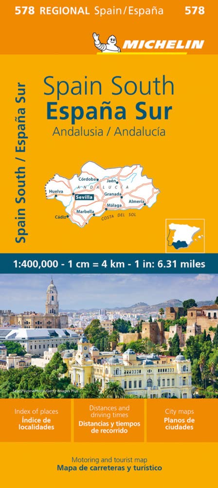 Andalucia - Michelin Regional Map 578: Straßen- und Tourismuskarte 1:400 000 (Michelin Maps, 578)