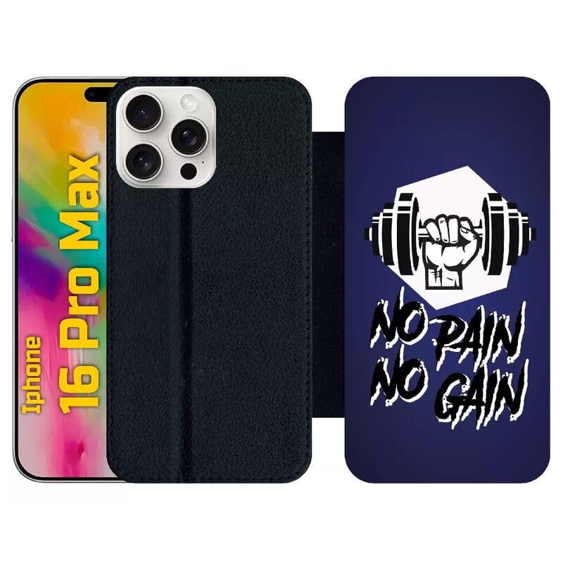Housse iPhone 16 Pro Max No Pain No Gain protection intégrale