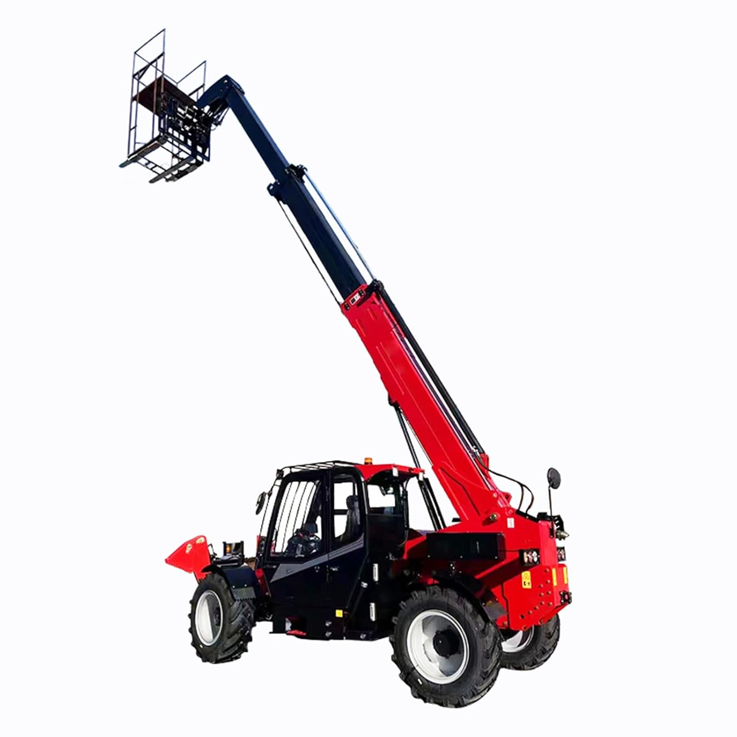 Heavy-Duty Telescopic Handler Forklift with 7m/10m/18m Industrial Boom, Telescopic Boom Handler Forklift with Leveling Frame for Warehouse & Farm Forklift