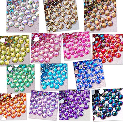 Summer-Ray 5mm Flat Back Assorted AB Colour Globe Cut Rhinestones in Storage Box Set 1, Gold - Image 4