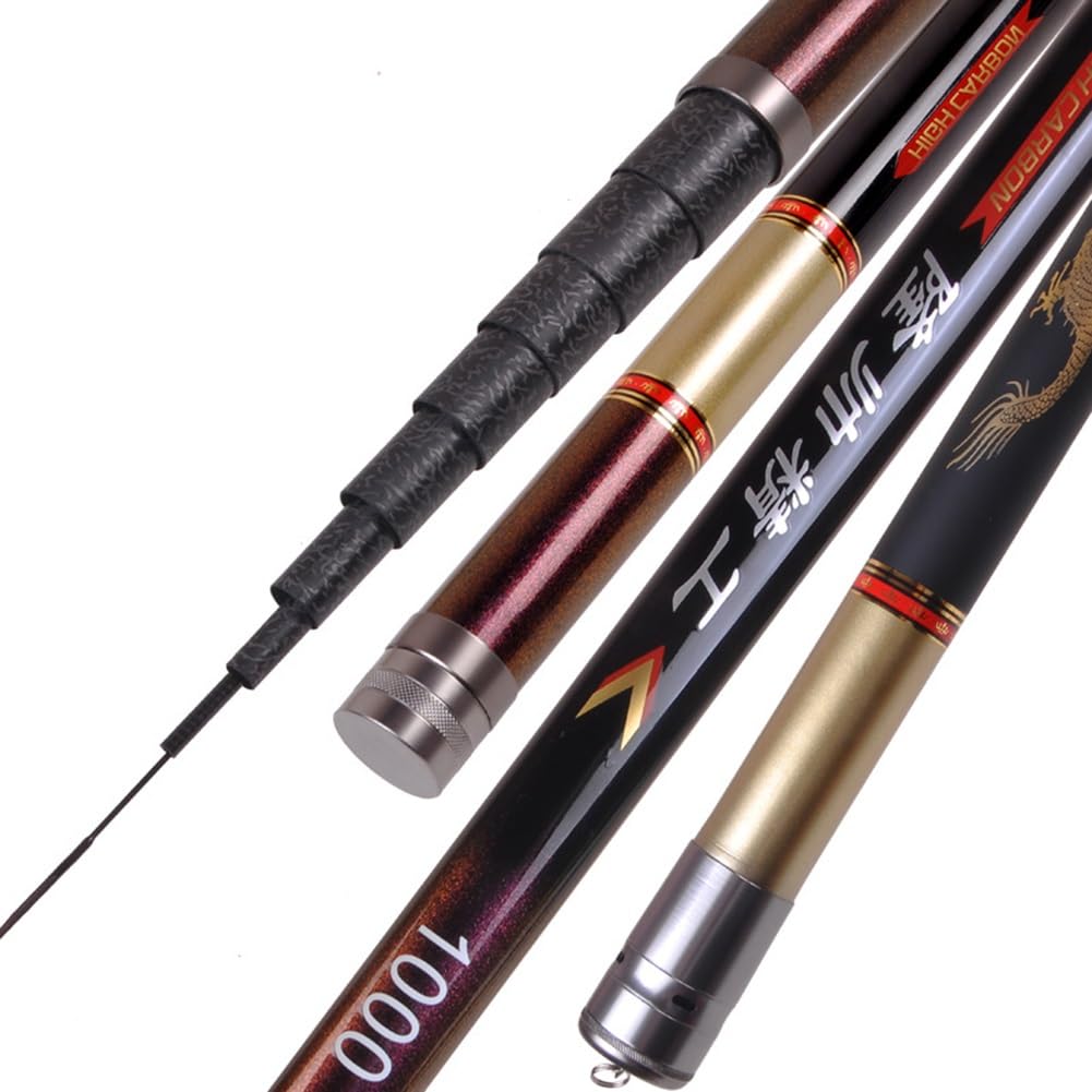 Canna da Pesca Lunga 8M-15M Canna da Pesca telescopica Super Rigida da Competizione per Carpe(9m)