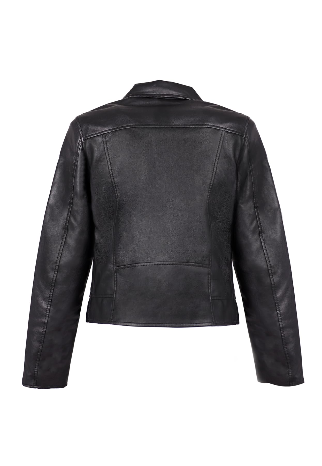 QUEEN HELENA Giacca di Pelle Giubbino Corto Leggero Comodo Giacchetta Biker Casual Donna Y4005