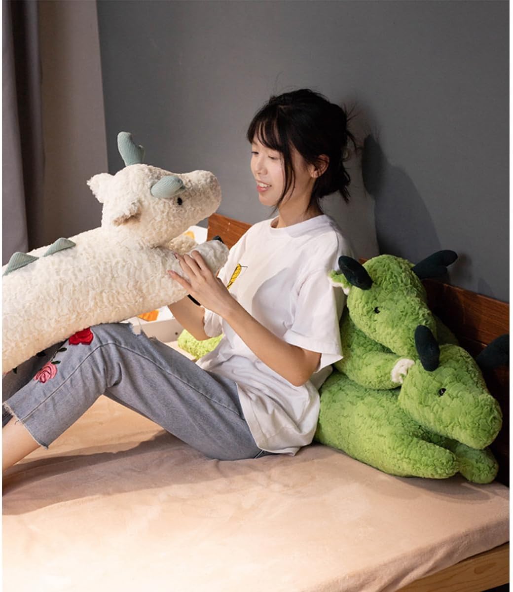 Dragon Plush Pillow - 47 Inch Dragon Stuffed Animal - Birthday, Christmas, Valentine's Day Gift for Kids Boys Girls (Green)