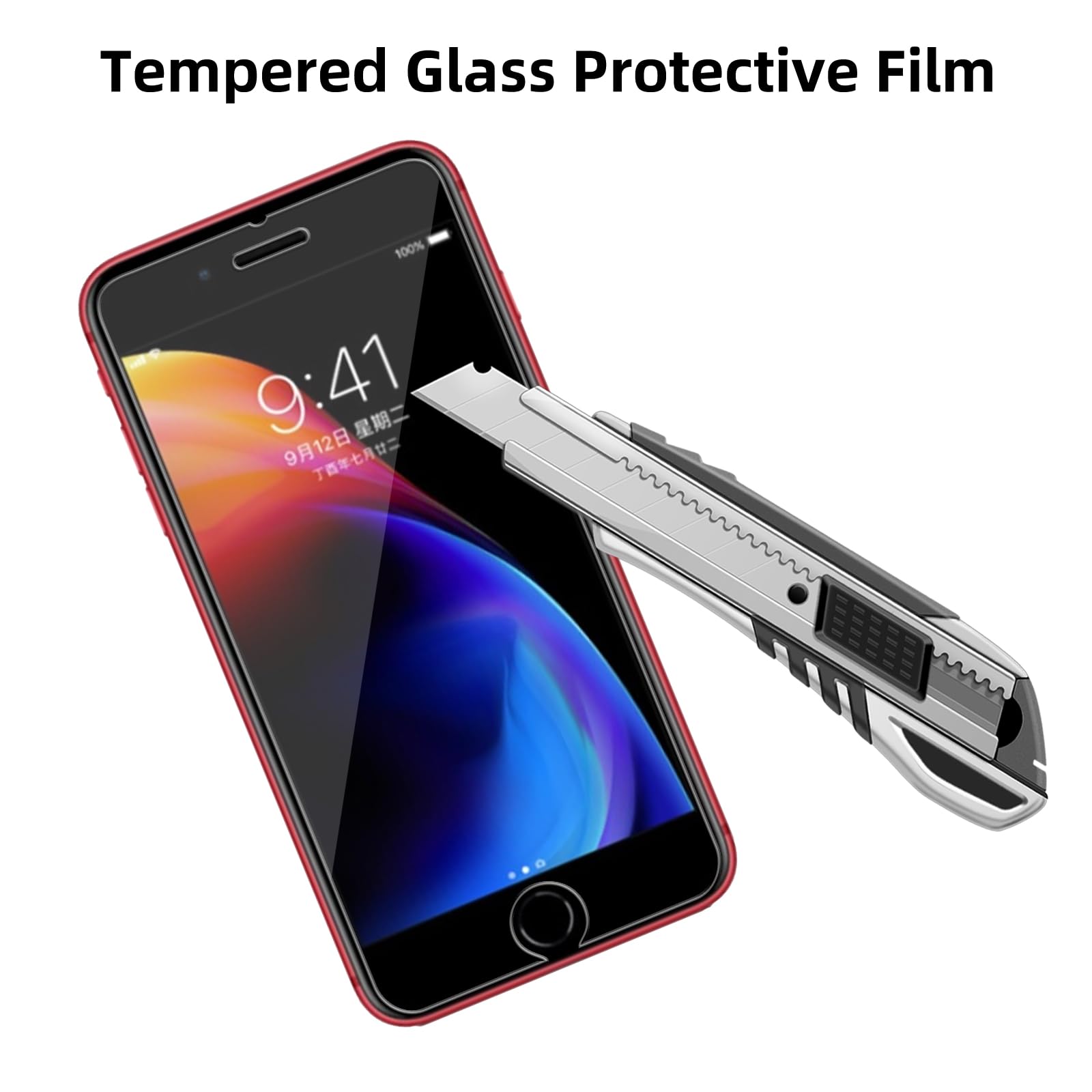 Confezione da 4 pellicole protettive in vetro per iPhone 8 Plus/7 Plus/6s Plus/6 Plus [5,5 pollici] [durezza 9H] - Vetro temperato HD, antigraffio, facile da installare [compatibile con