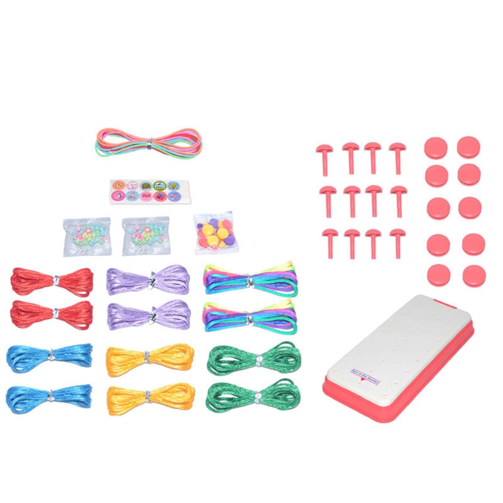 Comprehensive Bracelets Making Set Includes Weaving Tools Braiding Cords and Manual Guide for Adult Kid Jewelry Crafting Educational Bracelets Set for Includes Braiding Cords Instructions Skill