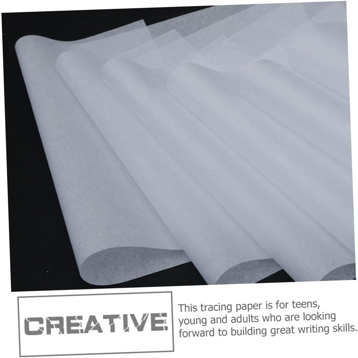 DIYEAH Tracing Paper for Calligraphy and Drawing, 16k Translucent Handwriting Paper 500 Sheets (5 Packs) for Art Practice and DIY Crafts