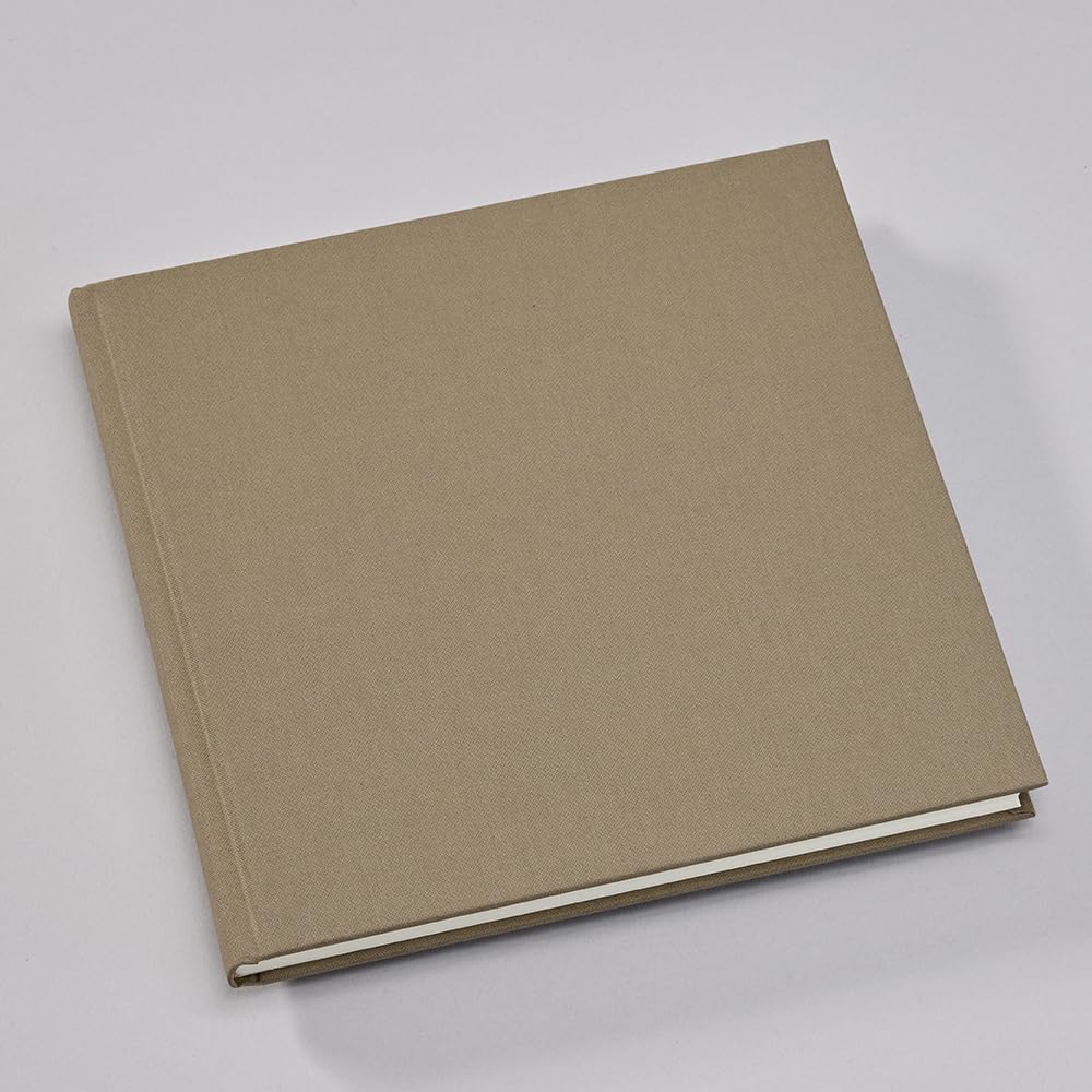 Semikolon Wedding Edition 367183 Livre d'or 25 x 23 cm avec 180 pages vierges à personnaliser, marque-page Chamois crème