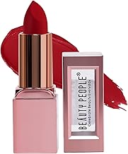 Beauty People Glorified Matte Lipstick, Metallic Lip Colour, Moisturises & Hydrates Lips, 8 Hour Colour Stay, Longlasting, Waterproof, With Jojoba Oil & Vitamin E, Shade Cherry Kiss, 3.8gm