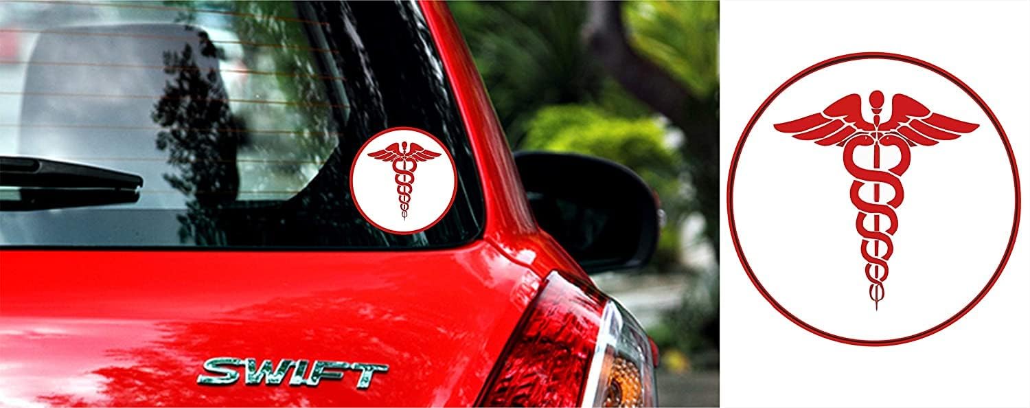 BFRC 3D Embossed Car Bike Doctor Sign Logo Badge Sticker Universal for All Cars & Bikes Pack of 2 (Doctor8)