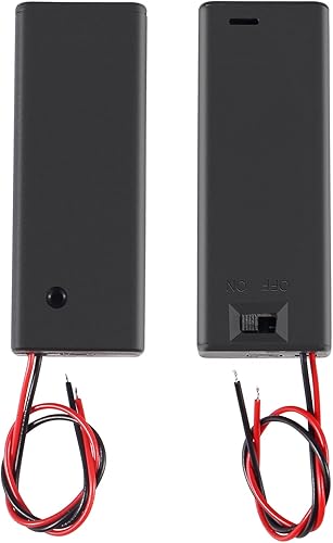 Miniatura 2 de Soporte de batería AA con cables de plomo, interruptor de encendidoapagado y tapa de rosca, cubierta trasera, 2 soportes de batería AA con