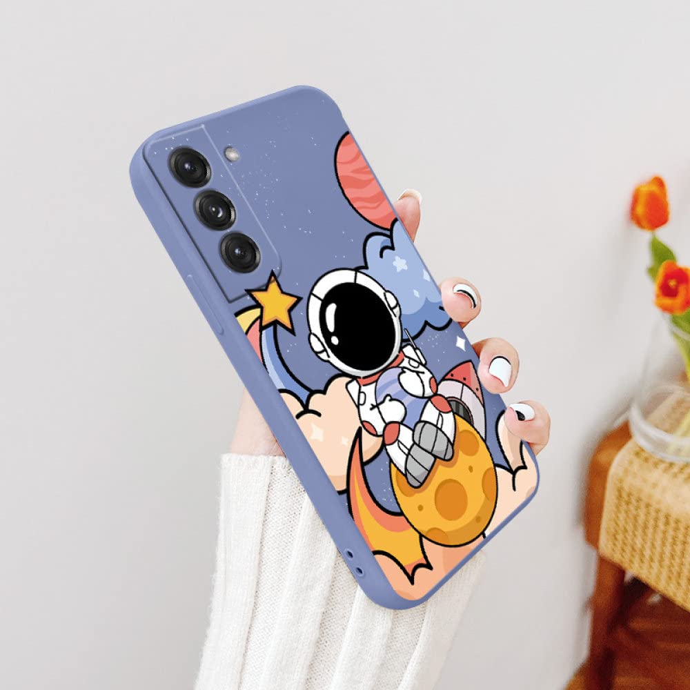 Coque souple astronaute Samsung Galaxy S21 Ultra silicone liquide - 6