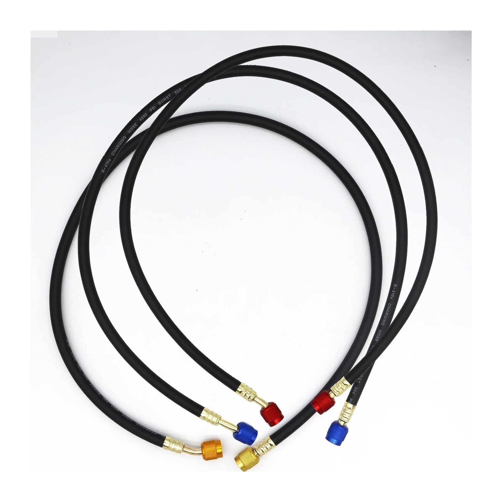 Manguera de carga de refrigerante R134a R410A for aire acondicionado, herramienta de HVAC, manguera de silicona for coche, sistema de mantenimiento(1.8M)