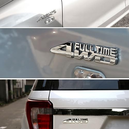 Miniatura 7 de Insignia de metal 3D 4WD para guardabarros trasero de coche, para Jeep Dodge Mercedes BMW Mustang Volvo Chevrolet Nissan Audi F150