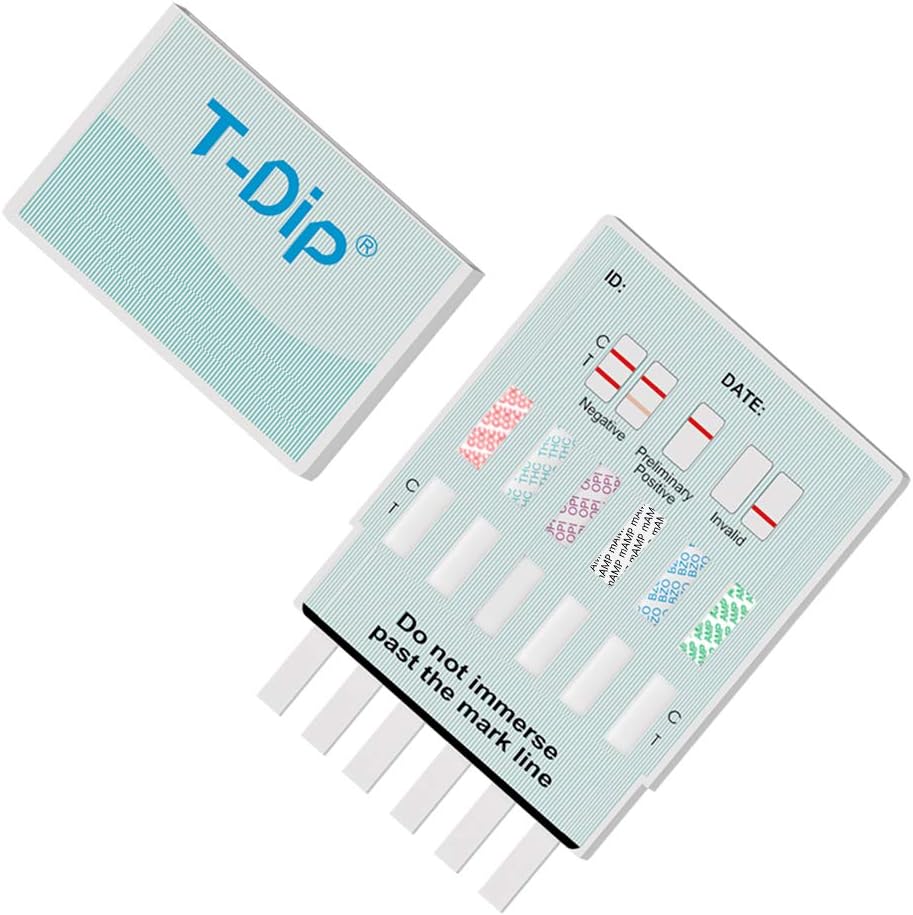Prime Screen [25 Pack] 6 Panel Urine Drug Test Kit (THC-Marijuana, BZO-Benzos, MET-Meth, OPI, AMP, COC), WDOA-264