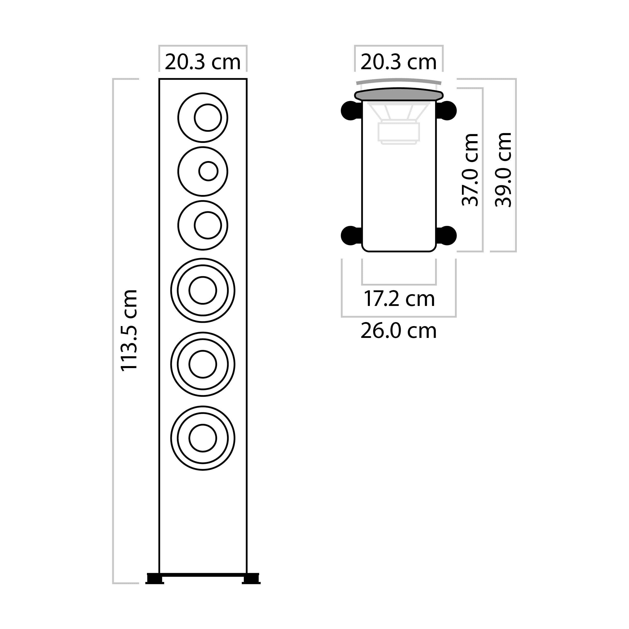 Nubert nuVero 110, diffusore acustico da pavimento HiFi/High End e Home Cinema